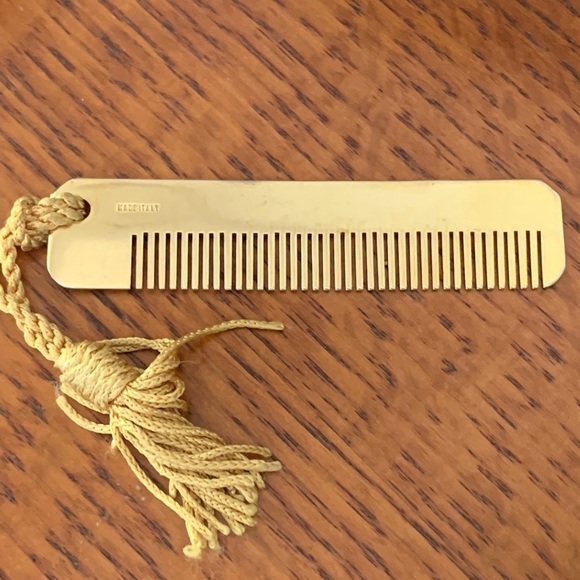 Vintage Judith Leiber Gold Comb with Tassel - Picture 2 of 2